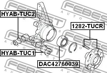 Febest DAC42760039 - Rulment roata parts5.com