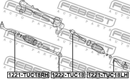 Febest 1221-TUC18RH - Uzun rot kafası parts5.com