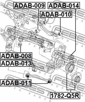 Febest ADAB-011 - Bush of Control / Trailing Arm parts5.com