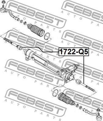 Febest 1722-Q5 - Aksiyel mafsal, tekerlek sevk çubuğu parts5.com