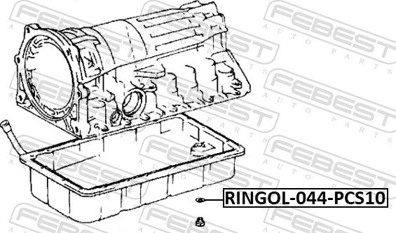 Febest 88430-121622X - Rõngastihend, õli äravoolukruvi parts5.com