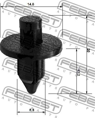 Febest 88570-039 - Clips, acoperire decorativa si protectie parts5.com