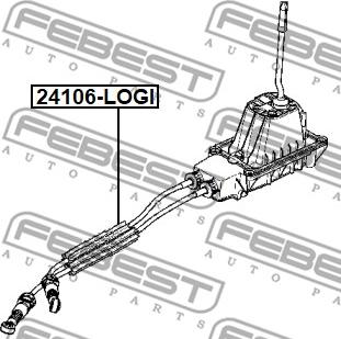 Febest 24106-LOGI - Čelično uže, ručni mjenjač parts5.com