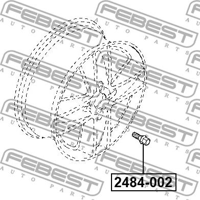 Febest 2485B-002 - Kolesni vijak parts5.com