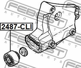 Febest 2487-CLI - Skretni / vodeći valjak, klinasti rebrasti remen parts5.com