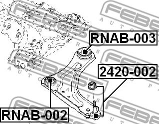 Febest 2420-002 - Rótula de suspensión / carga parts5.com