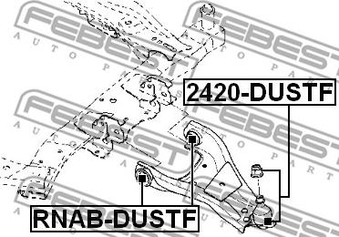 Febest 2420-DUSTF - Articulatie sarcina / ghidare parts5.com