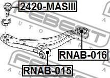 Febest 2420-MASIII - Trag / Führungsgelenk parts5.com