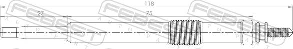 Febest 25642-004 - Bujía de precalentamiento parts5.com