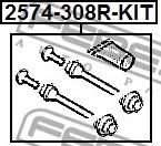 Febest 2574-308R-KIT - Kılavuz pimi, fren kaliperi parts5.com