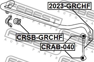 Febest CRAB-040 - Lagerung, Achsstrebe parts5.com