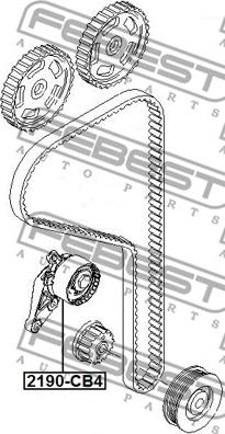 Febest 2190-CB4 - Mecanism tensionare, curea distributie parts5.com