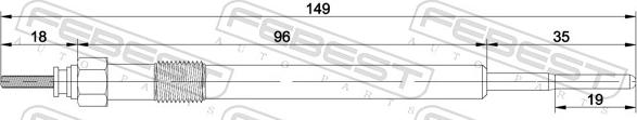 Febest 21642-004 - Świeca żarowa parts5.com