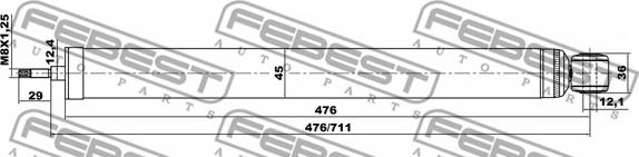 Febest 21650805R - Amortizor parts5.com