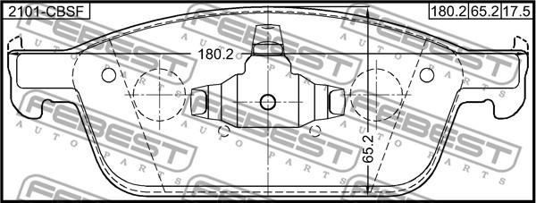 Febest 2101-CBSF - Set placute frana,frana disc parts5.com