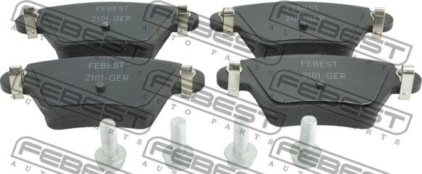 Febest 2101-GER - Juego de pastillas de freno parts5.com