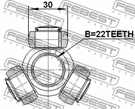 Febest 2116-CAK - Tripoda,cardan parts5.com