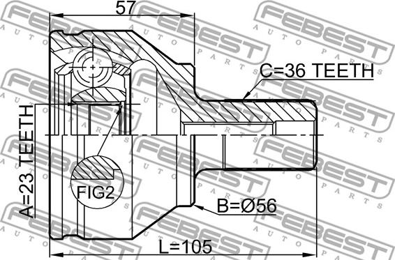 Febest 2110-FOCII - Set articulatie, planetara parts5.com