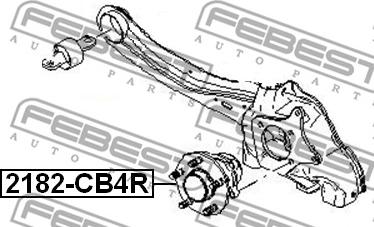 Febest 2182-CB4R - Buje de rueda parts5.com