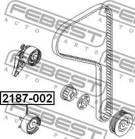 Febest 2187-002 - Kiristysrulla, hammashihnat parts5.com