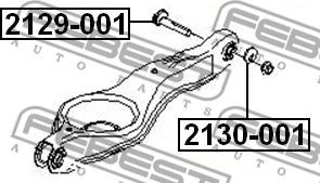 Febest 2130-001 - Шайба за надлъжен наклон на ос parts5.com