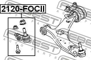 Febest 2120-FOCII - Trag / Führungsgelenk parts5.com