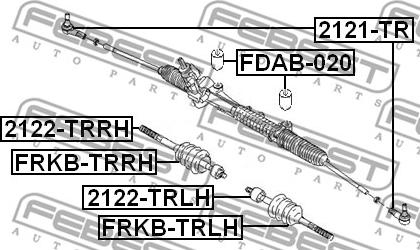 Febest 2121-TR - Cap de bara parts5.com