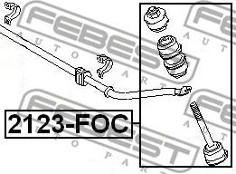 Febest 2123-FOC - Brat / bieleta suspensie, stabilizator parts5.com