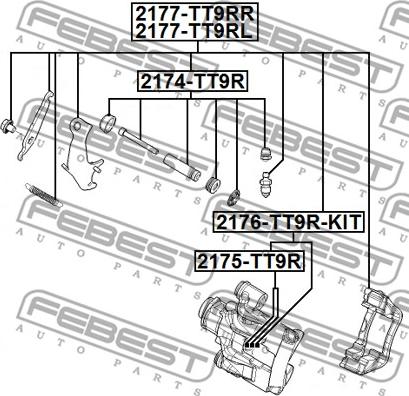 Febest 2175-TT9R - Set reparatie, etrier parts5.com