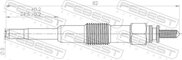 Febest 28642-004 - Подгревна свещ parts5.com