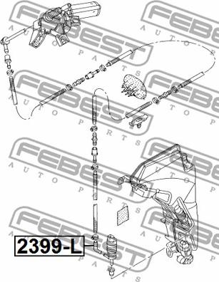 Febest 2399-L - Povezovalni kos, cev za tekocino za pranje parts5.com