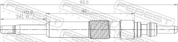 Febest 23642-001 - Glühkerze parts5.com