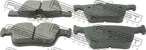 Febest 2301-5G1R - Brake Pad Set, disc brake parts5.com