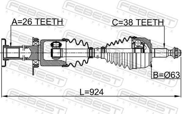 Febest 2314-7HRH - Planetara parts5.com