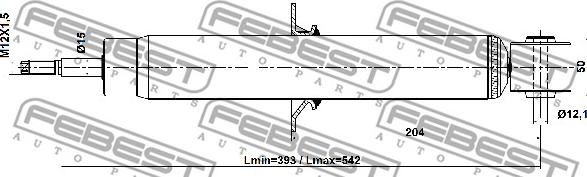 Febest 23110-006R - Amortiguador parts5.com