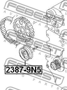 Febest 2387-9N5 - Rola intinzator,curea distributie parts5.com