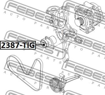 Febest 2387-TIG - Rola ghidare / conducere, curea transmisie parts5.com