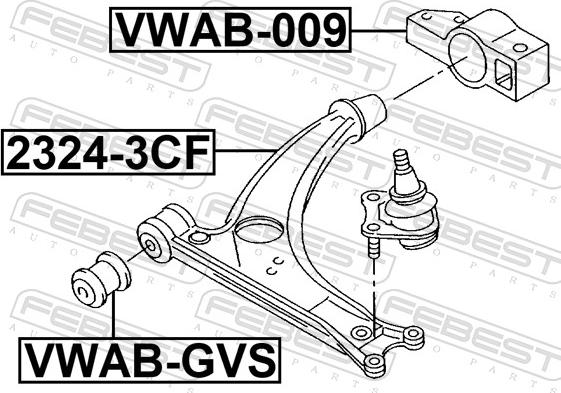 Febest 2324-3CF - Track Control Arm parts5.com