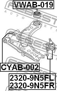 Febest 2320-9N5FL - Rotule de suspension parts5.com