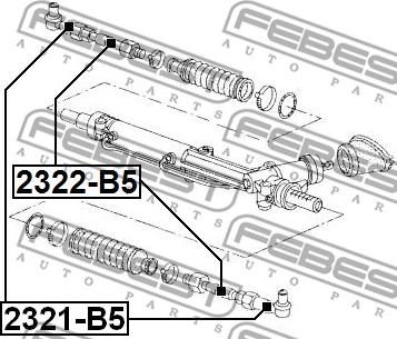 Febest 2321-B5 - Rótula barra de acoplamiento parts5.com