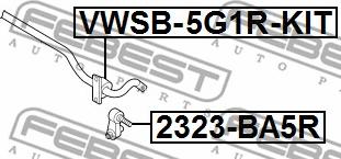 Febest 2323-BA5R - Тяга / стойка, стабилизатор parts5.com