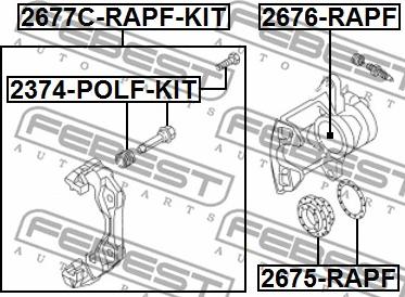 Febest 2675-RAPF - Set reparatie, etrier parts5.com