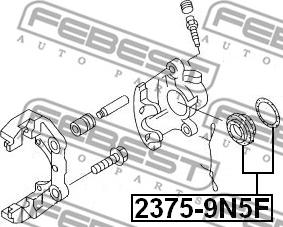 Febest 2375-9N5F - Ремкомплект, тормозной суппорт parts5.com