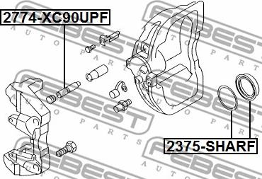 Febest 2375-SHARF - Set reparatie, etrier parts5.com