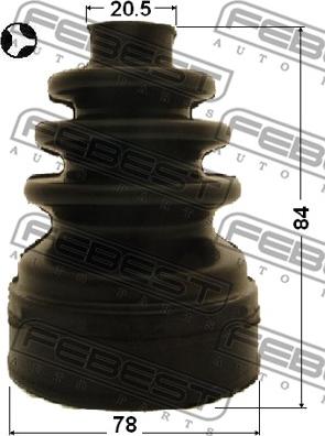 Febest 2715-S40T - Bellow, drive shaft parts5.com