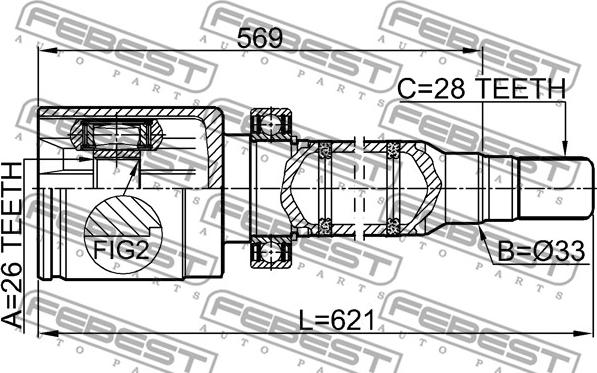 Febest 2711-S60IIRH - Joint Kit, drive shaft parts5.com