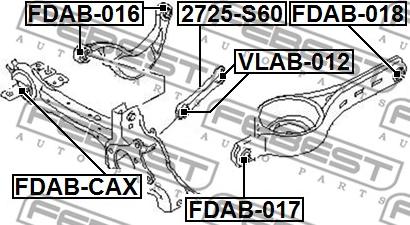 Febest 2725-S60 - Brat, suspensie roata parts5.com