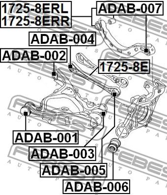 Febest ADAB-002 - Έδραση, ψαλίδι parts5.com