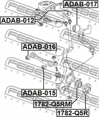 Febest ADAB-012 - Suspensión, Brazo oscilante parts5.com