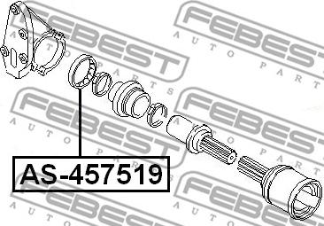 Febest AS-457519 - Lagar intermediar, ax cardanic parts5.com